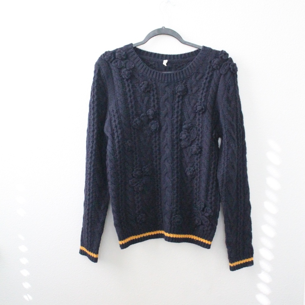 POL Womens Thick Knit Round Neck Sweater